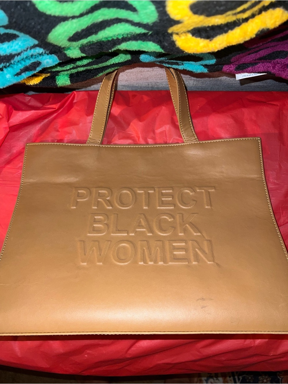 Ciso Tan 'Protect Black Women' Embossed Tote